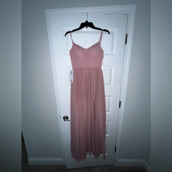 NWT Azazie Yanelie Dusty Rose size 0 - Picture 8 of 12